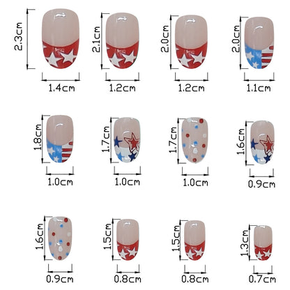 Independence day press on nail