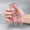 26 finger solid color cat eye no-bake manicure sticker