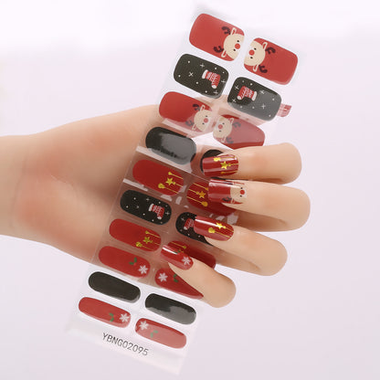 Semicured UV gel nail sticker kit