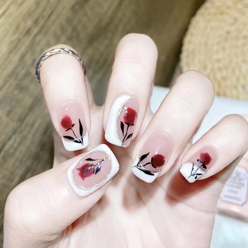 Vintage rose manicure film