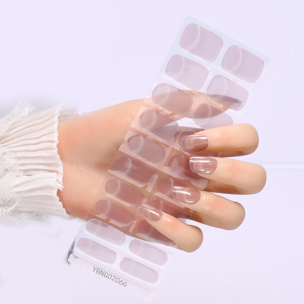 Semicured UV gel nail sticker kit