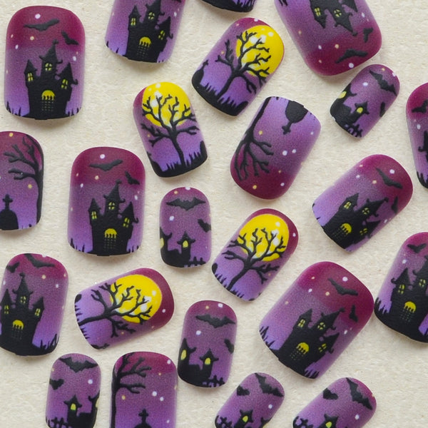 Dark style elf castle nails