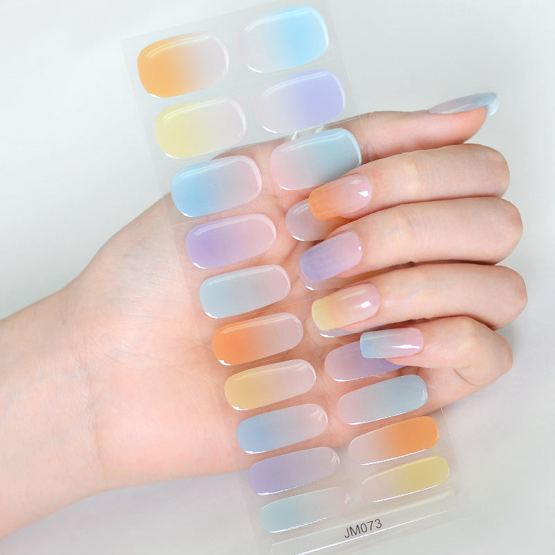 Semicured UV gel nail sticker kit JM073