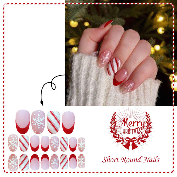 24pcs/Set Press On Nails JB974