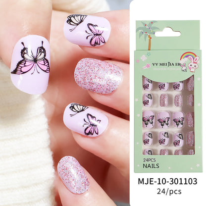 Mini Press On Nails For Kids 24 Pcs KPN1-27