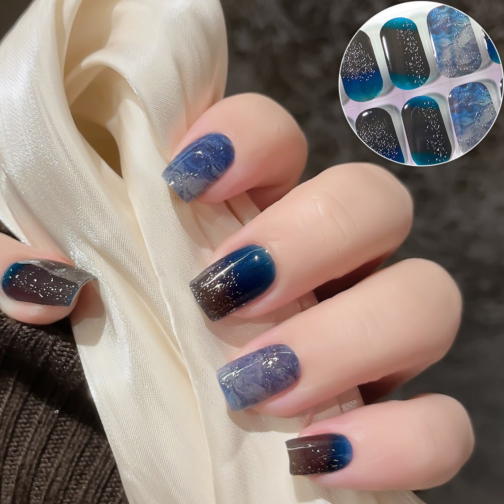 Semicured UV gel nail sticker kit