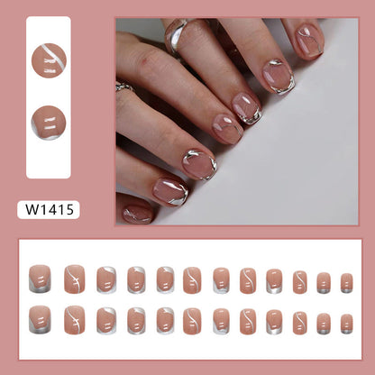 24Pcs press on nail W1415