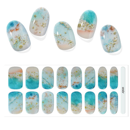 Semicured UV gel nail sticker kit JQ020