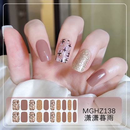 Semicured UV gel nail sticker kit