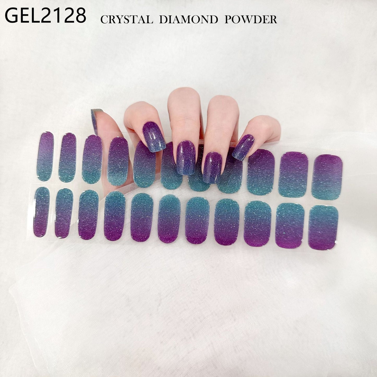 Semicured UV gel nail sticker kit GEL2128