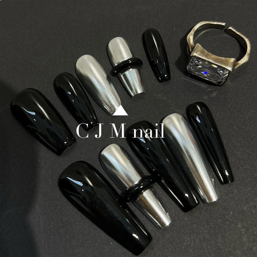 Black and Silver Rings