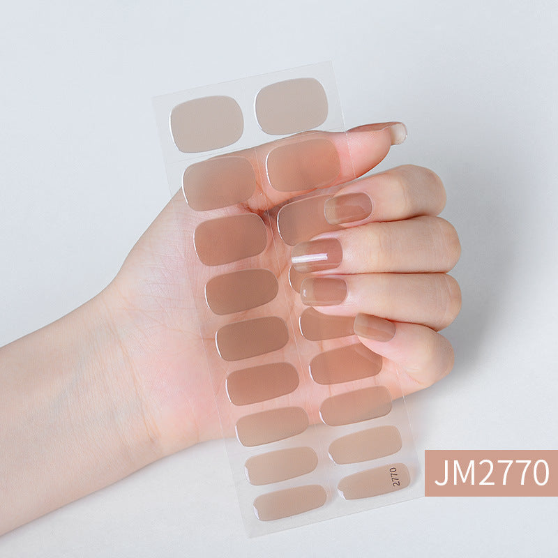 Semicured UV gel nail sticker