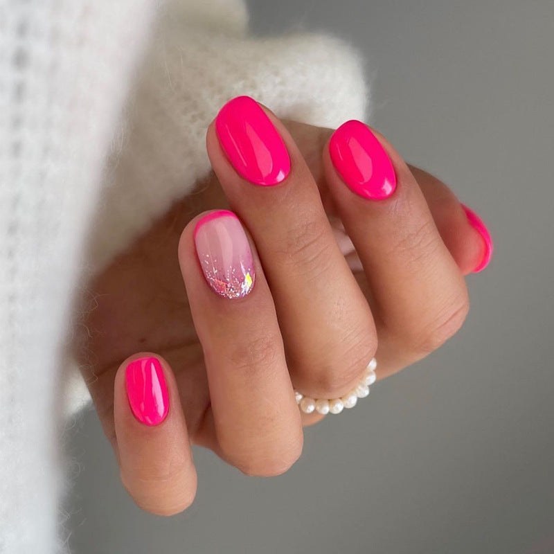 Barbie Pink Short Square Nail