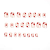 Polka dot red heart-shaped nail patch