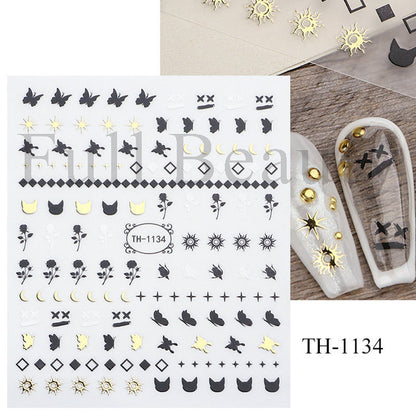 Color Butterfly Adhesive Nail Sticker