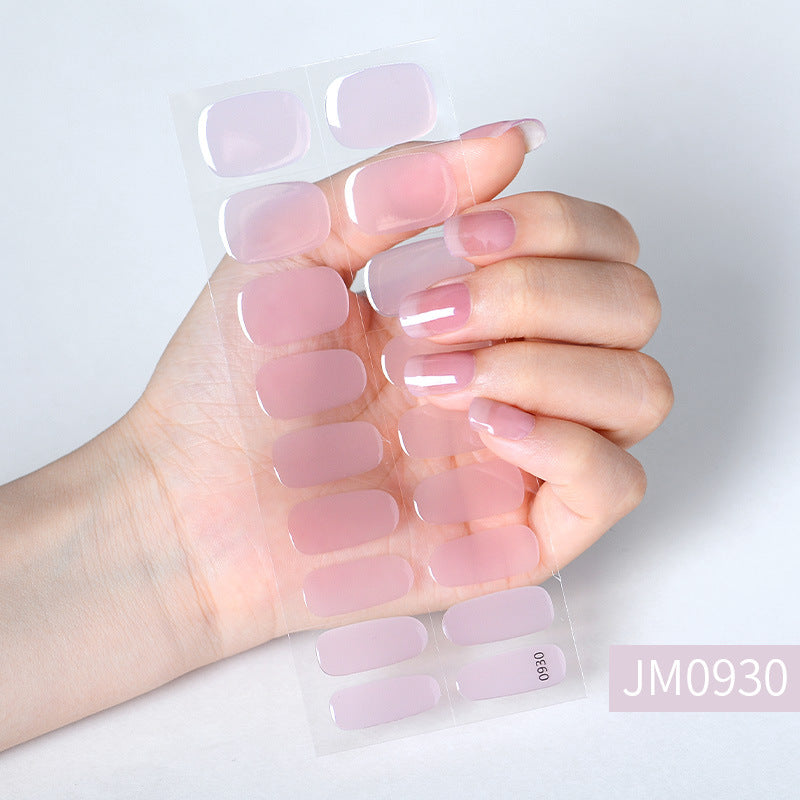 Semicured UV gel nail sticker