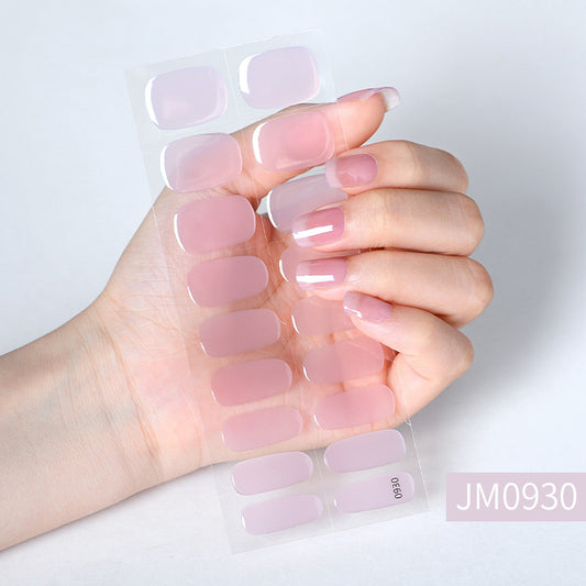 Semicured UV gel nail sticker