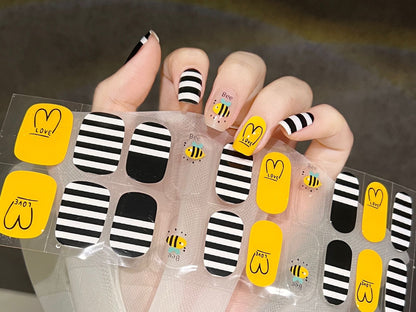 Semicured UV gel nail sticker kit