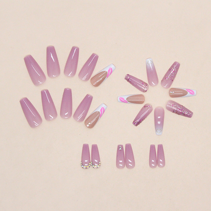 Diamond Sparkling Pink Ballet nail