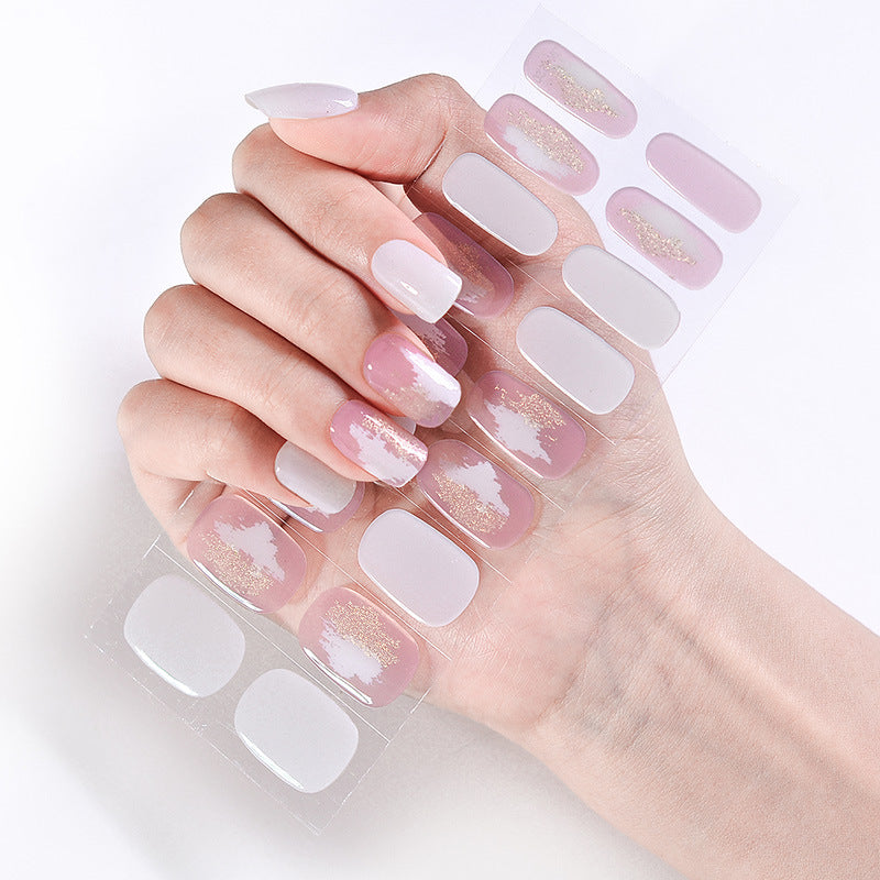 Semicured UV gel nail sticker kit JK220