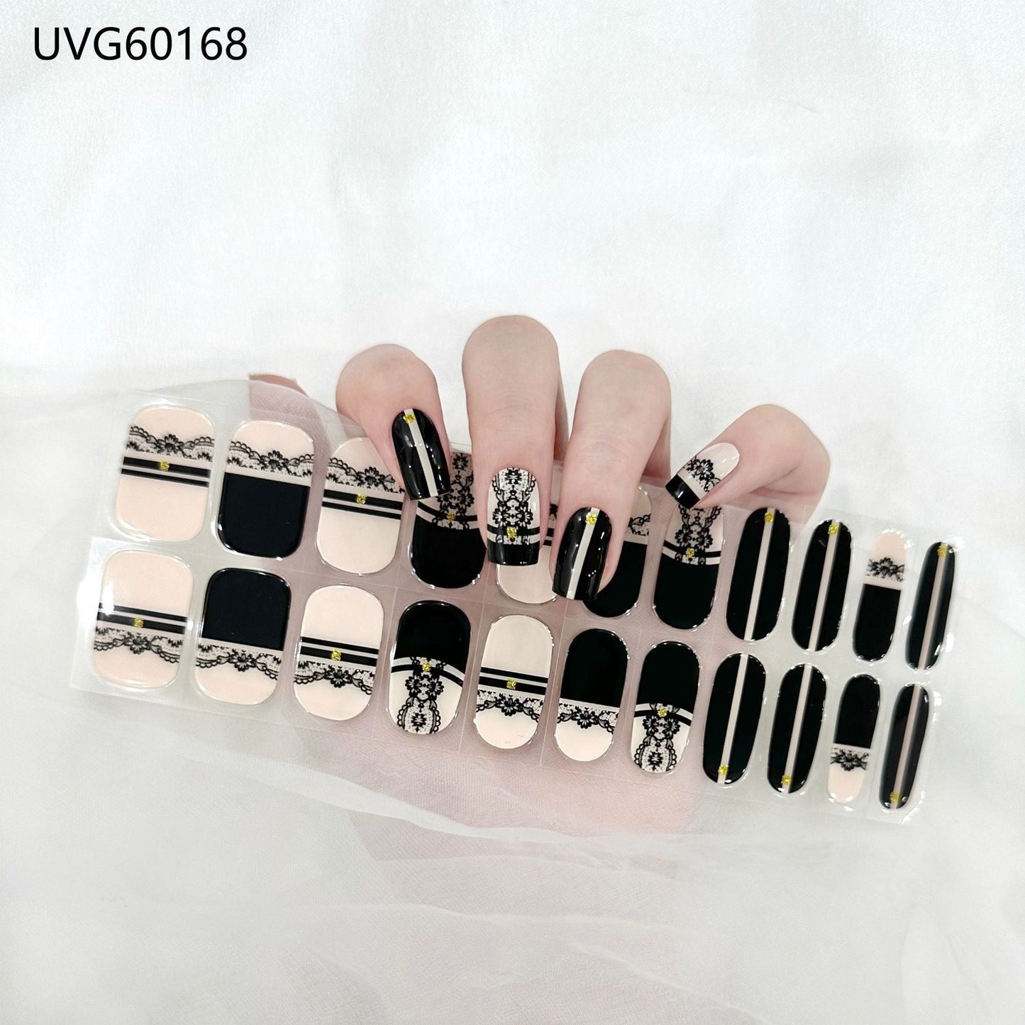 Semicured UV gel nail sticker kit UVG60168