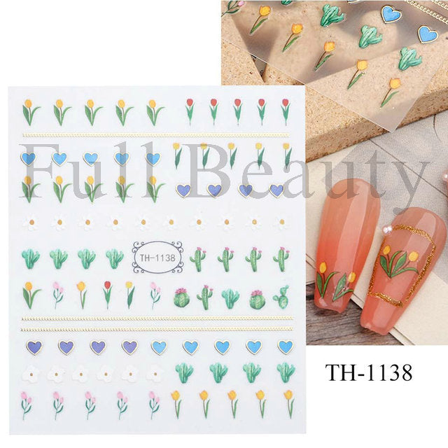 Color Butterfly Adhesive Nail Sticker