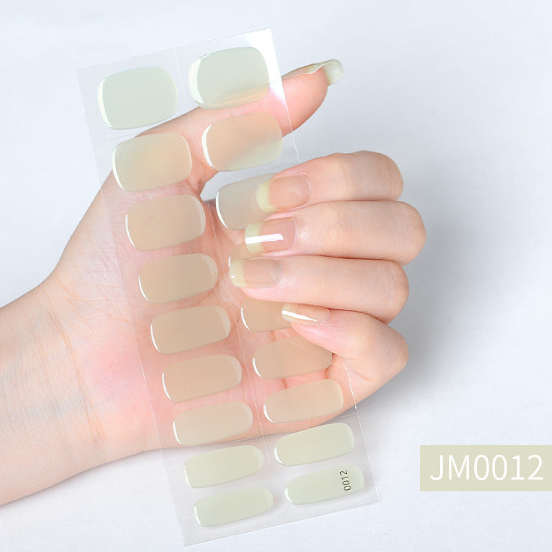 Semicured UV gel nail sticker