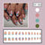 Pink and blue jumping color French press on nail