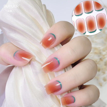 Semicured UV gel nail sticker kit