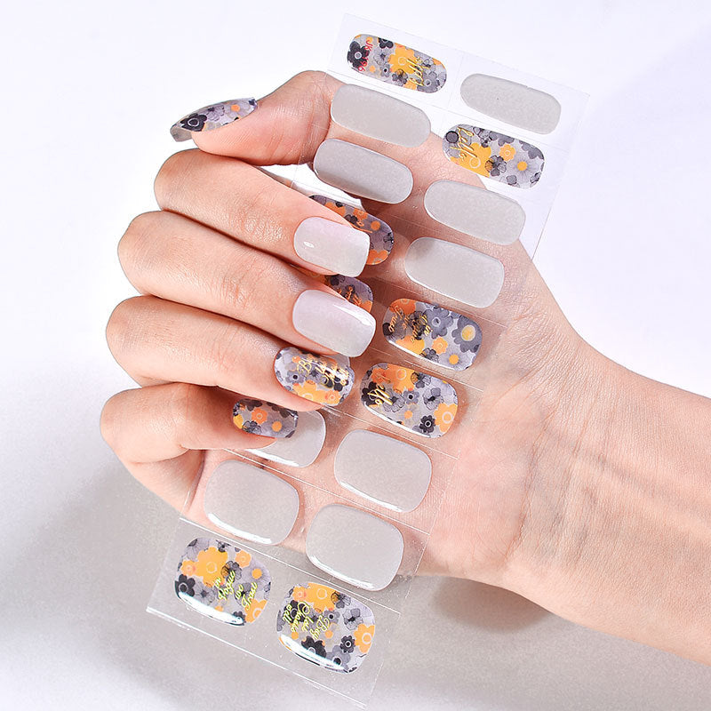 Semicured UV gel nail sticker kit JK196