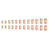 White small flower false nails
