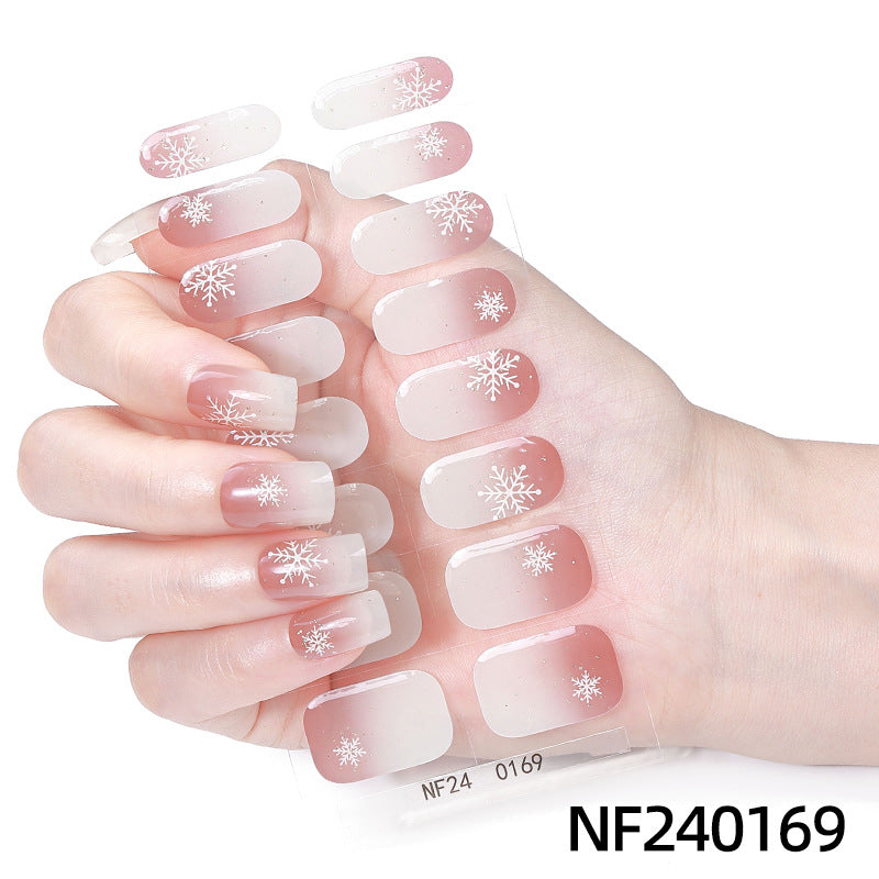 Semicured UV gel nail sticker kit NF240169