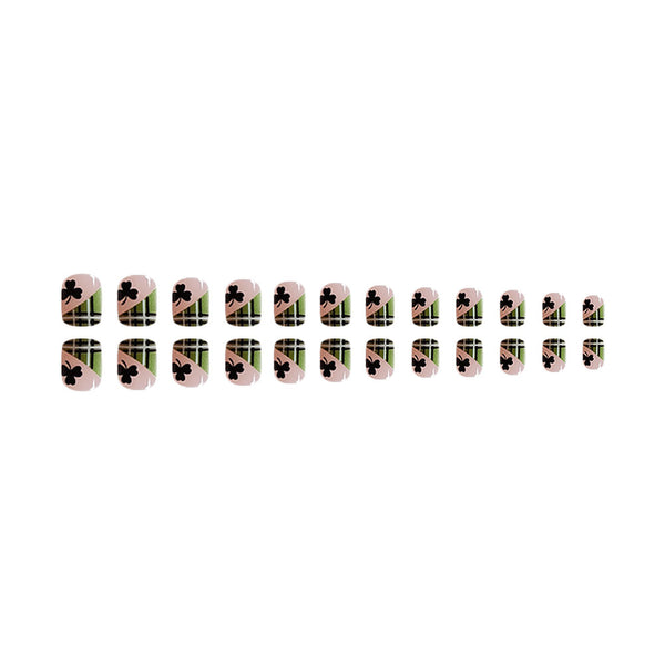 Clover Short Square fake nail