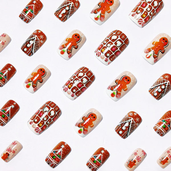 Snow manicure Christmas decoration snowman