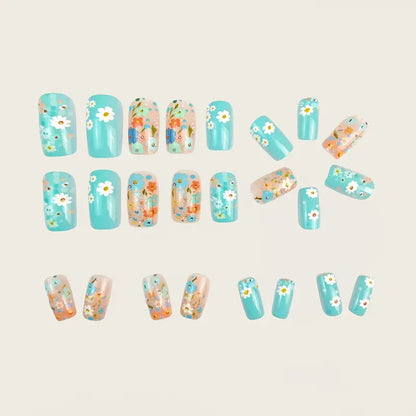 24 pieces Blue flowers