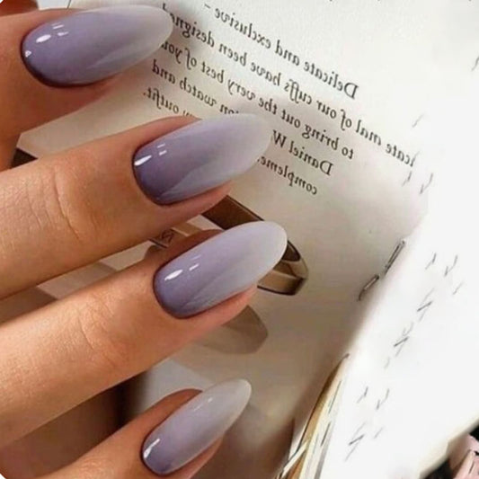 Purple fake nails