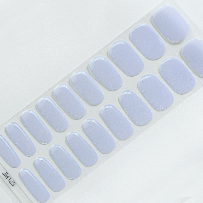 Semicured UV gel nail sticker kit