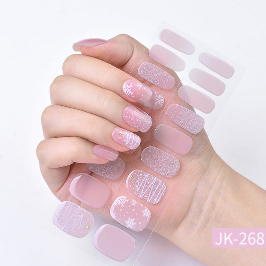 Semi-Cured Gel Nail sticker JK268（24PCS）