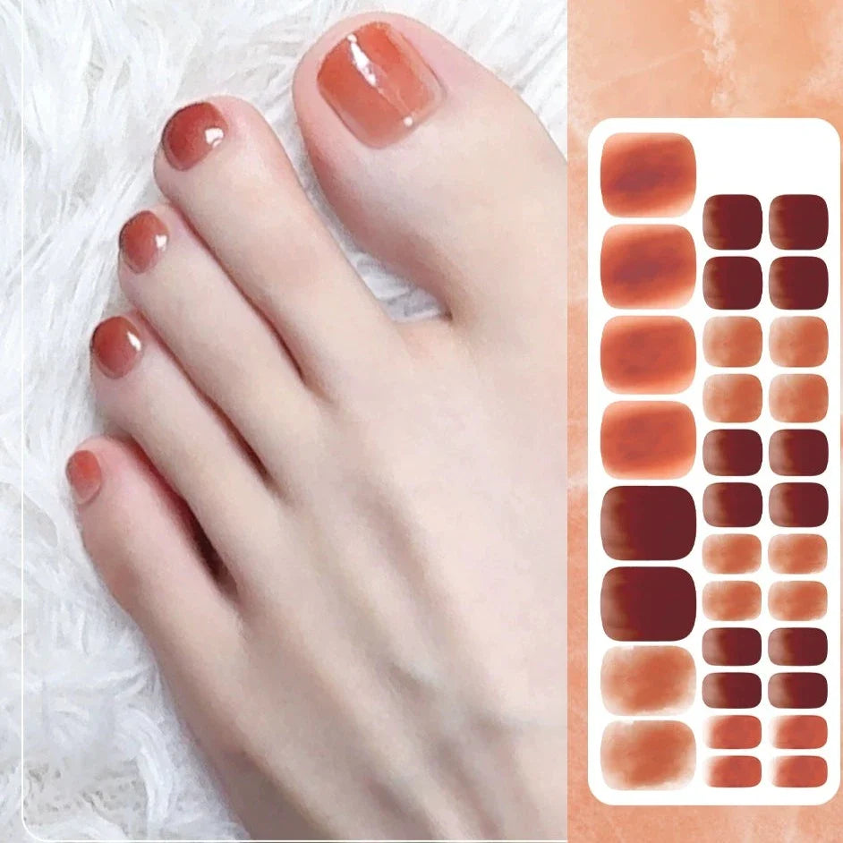 Pedicure gel nail stripes FF030