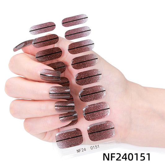 Semicured UV gel nail sticker kit NF240151