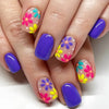 Plaid floral violet frais