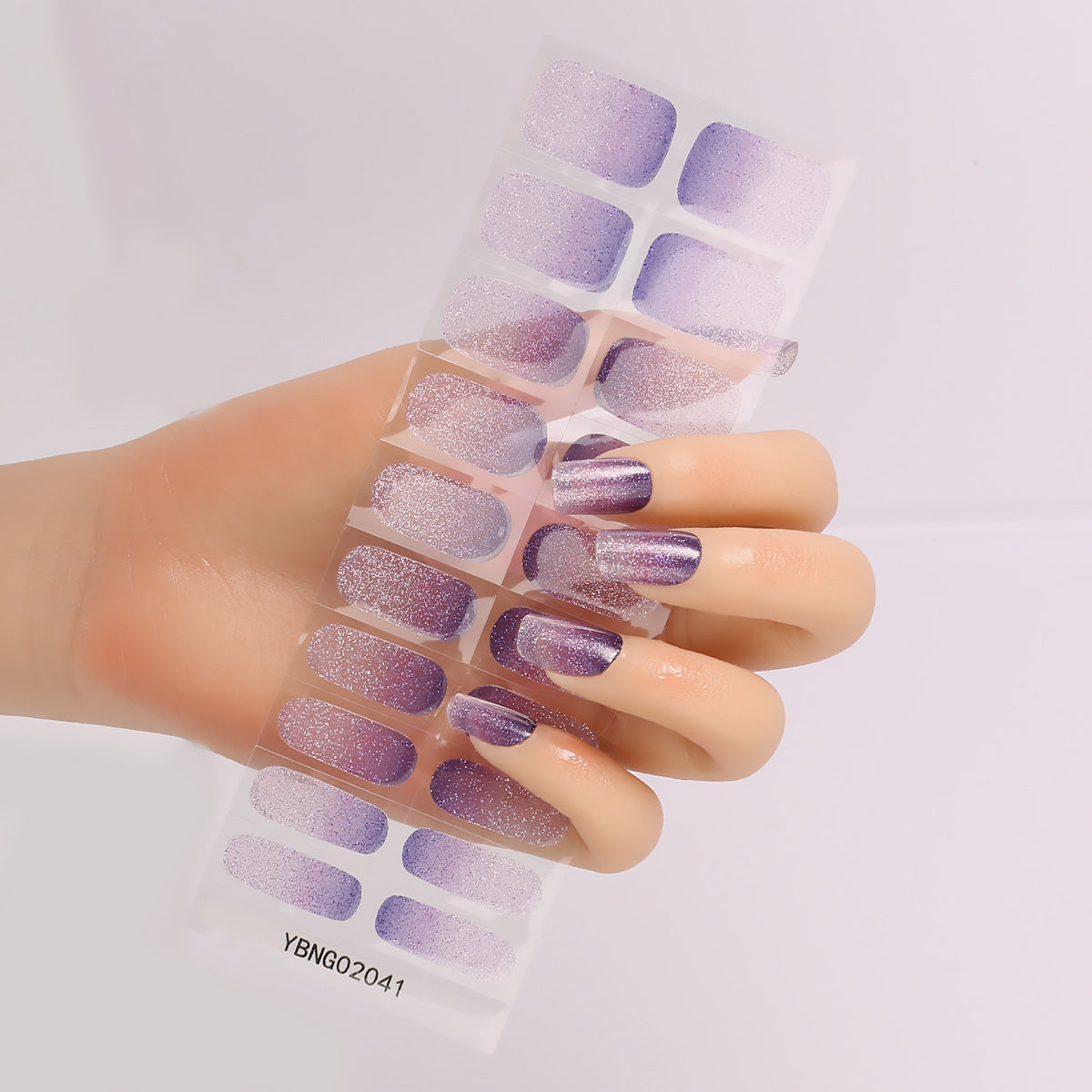 Semicured UV gel nail sticker kit