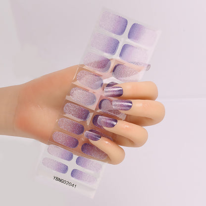 Semicured UV gel nail sticker kit