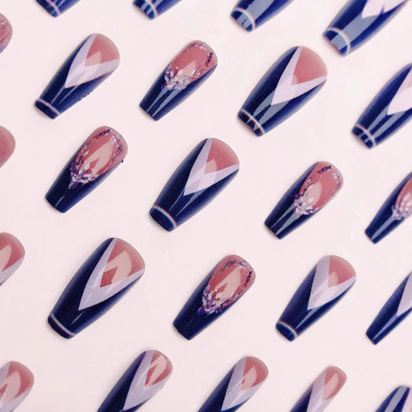 24pcs-set-press-on-nails purple