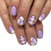 Plaid floral violet frais