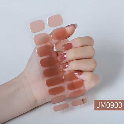 Semicured UV gel nail sticker kit