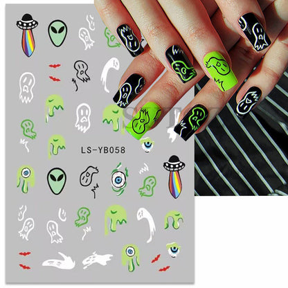 Nails Art Stickers 3D Self-Adhesive Nails Decals