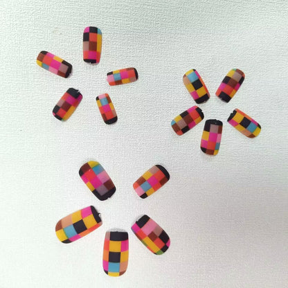 Mosaic fake nails