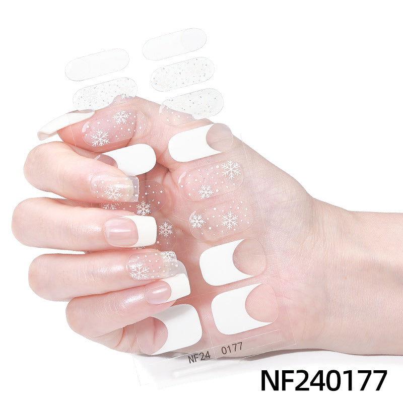 Semicured UV gel nail sticker kit NF240177