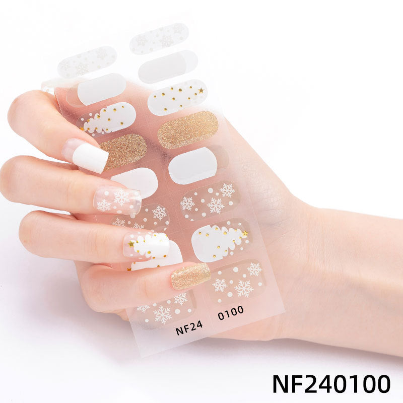 Semicured UV gel nail sticker kit